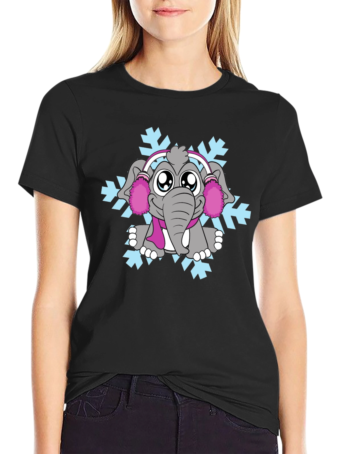 Cute Winter Elephant T-Shirt