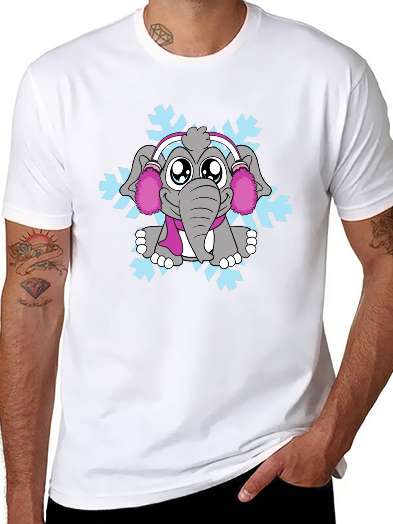Cute Winter Elephant T-Shirt