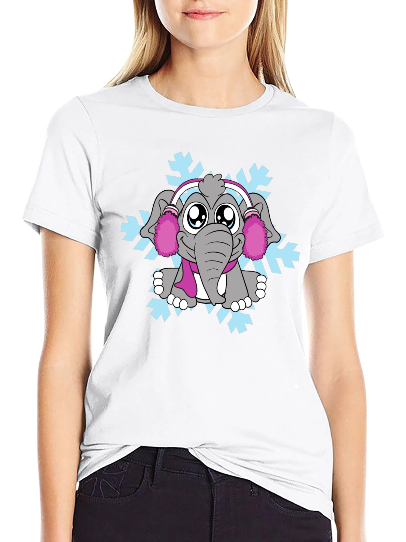 Cute Winter Elephant T-Shirt