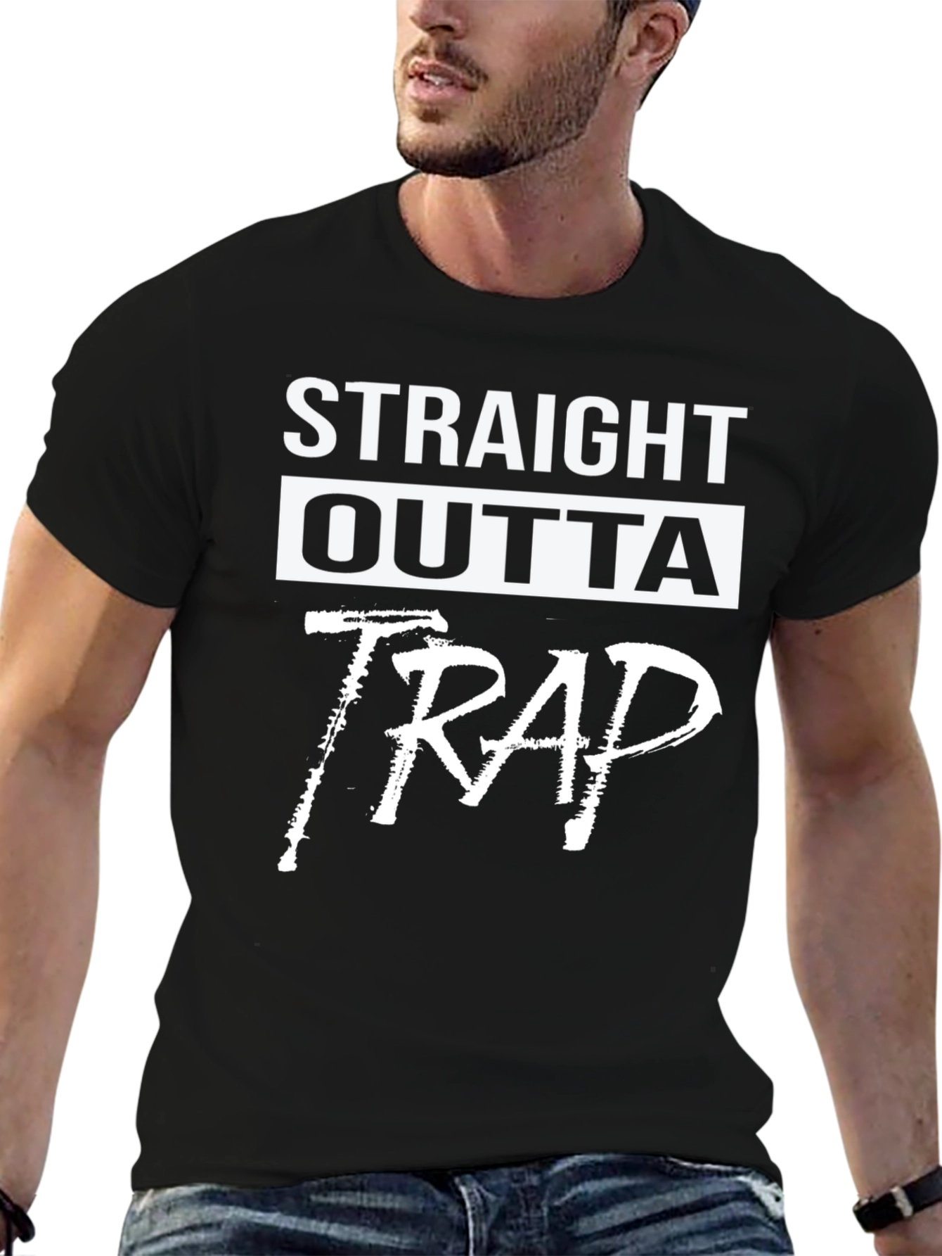 Straight Outta Trap Black T-Shirt