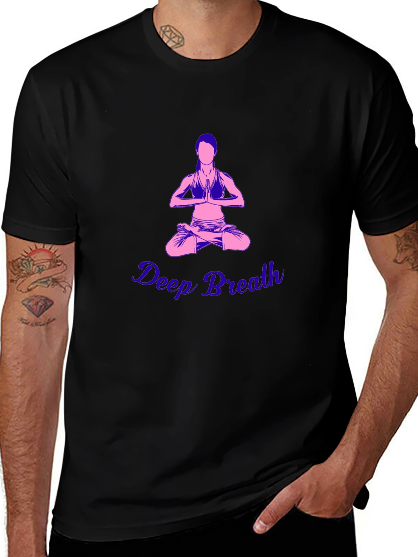 Deep Breath Yoga Graphic Tee - Meditate in Style