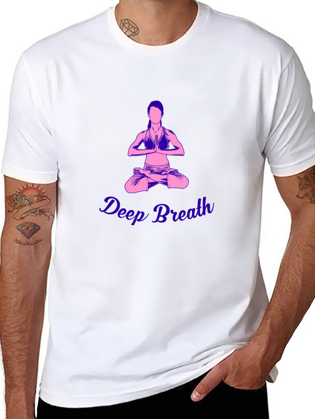 Deep Breath Yoga Graphic Tee - Meditate in Style