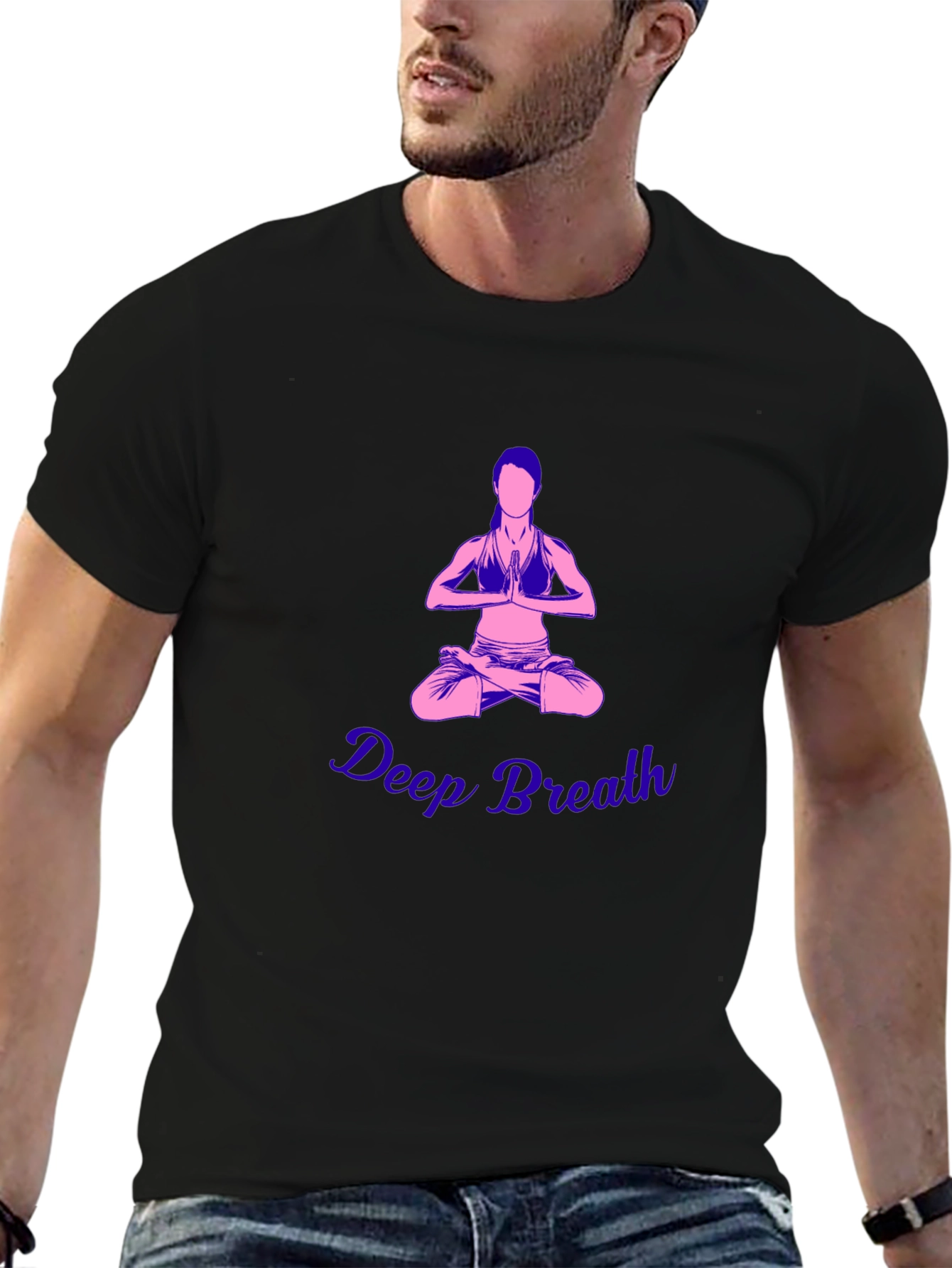 Deep Breath Yoga Graphic Tee - Meditate in Style