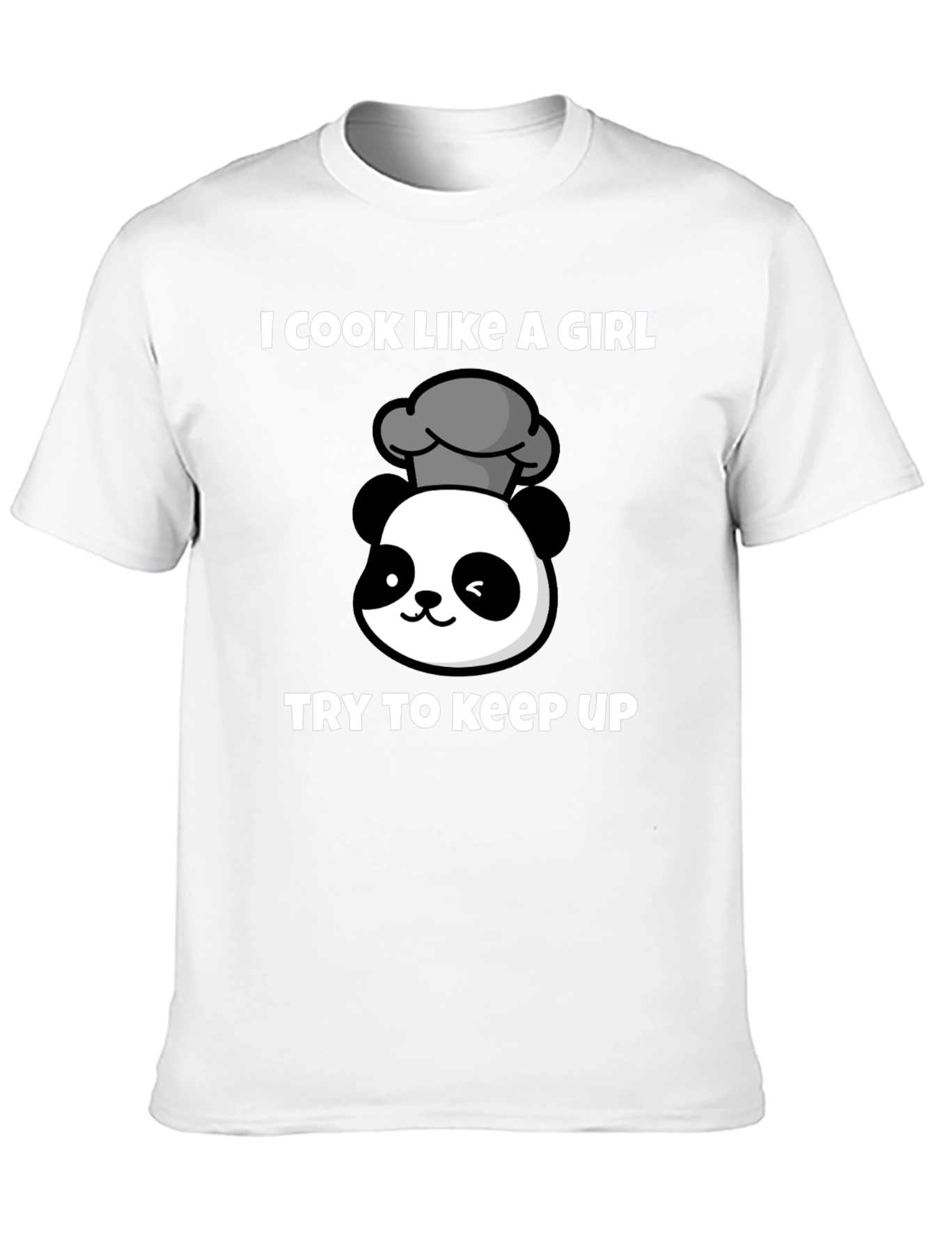 Cook Like A Girl Panda Chef T-Shirt