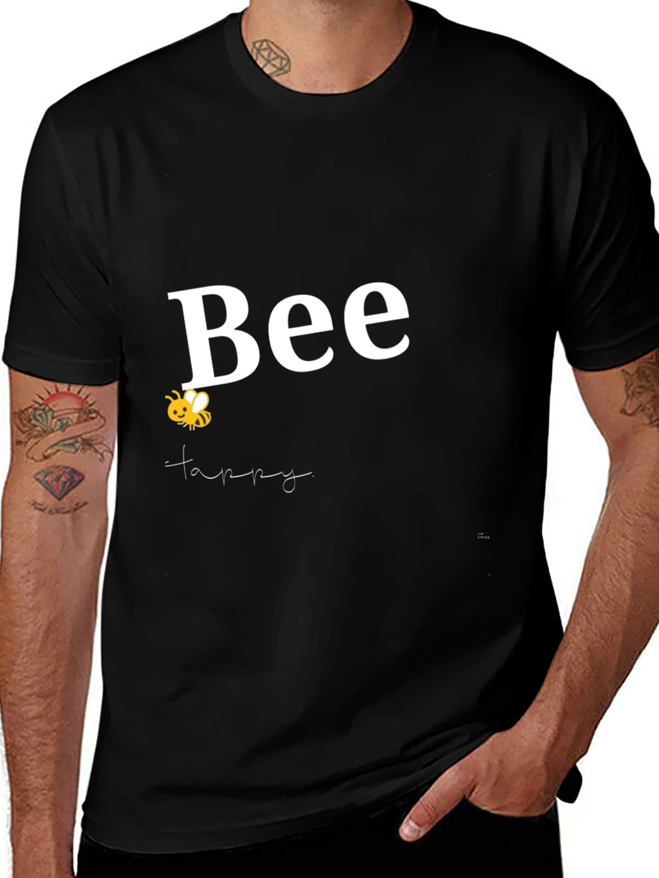 Bee Happy Graphic T-Shirt - Comfort Fit