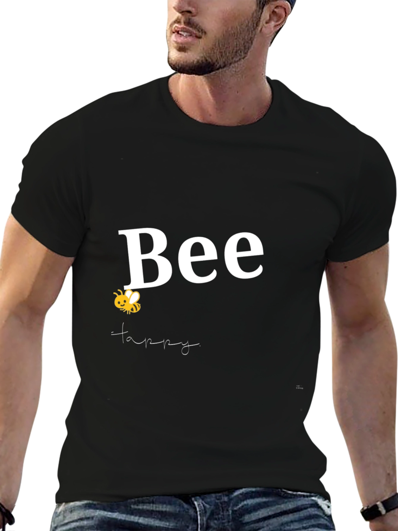 Bee Happy Graphic T-Shirt - Comfort Fit