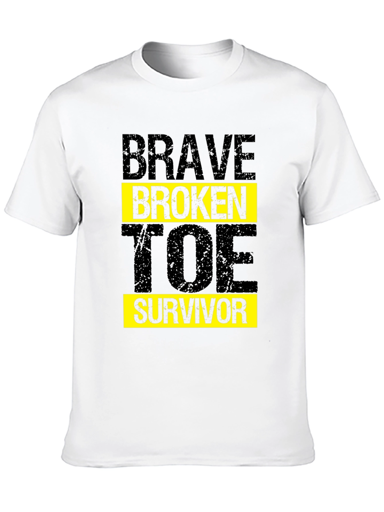 Brave Broken Toe Survivor T-Shirt Graphic Tee