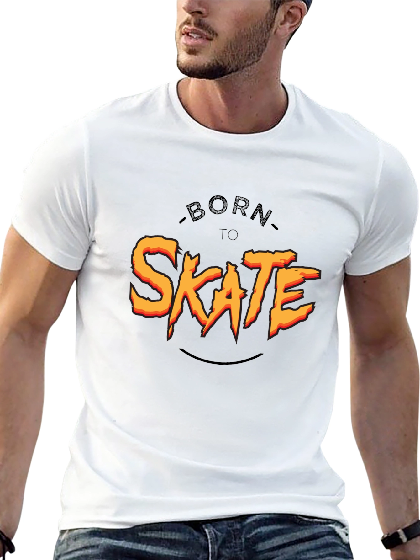 Born To Skate Black Graphic Tee