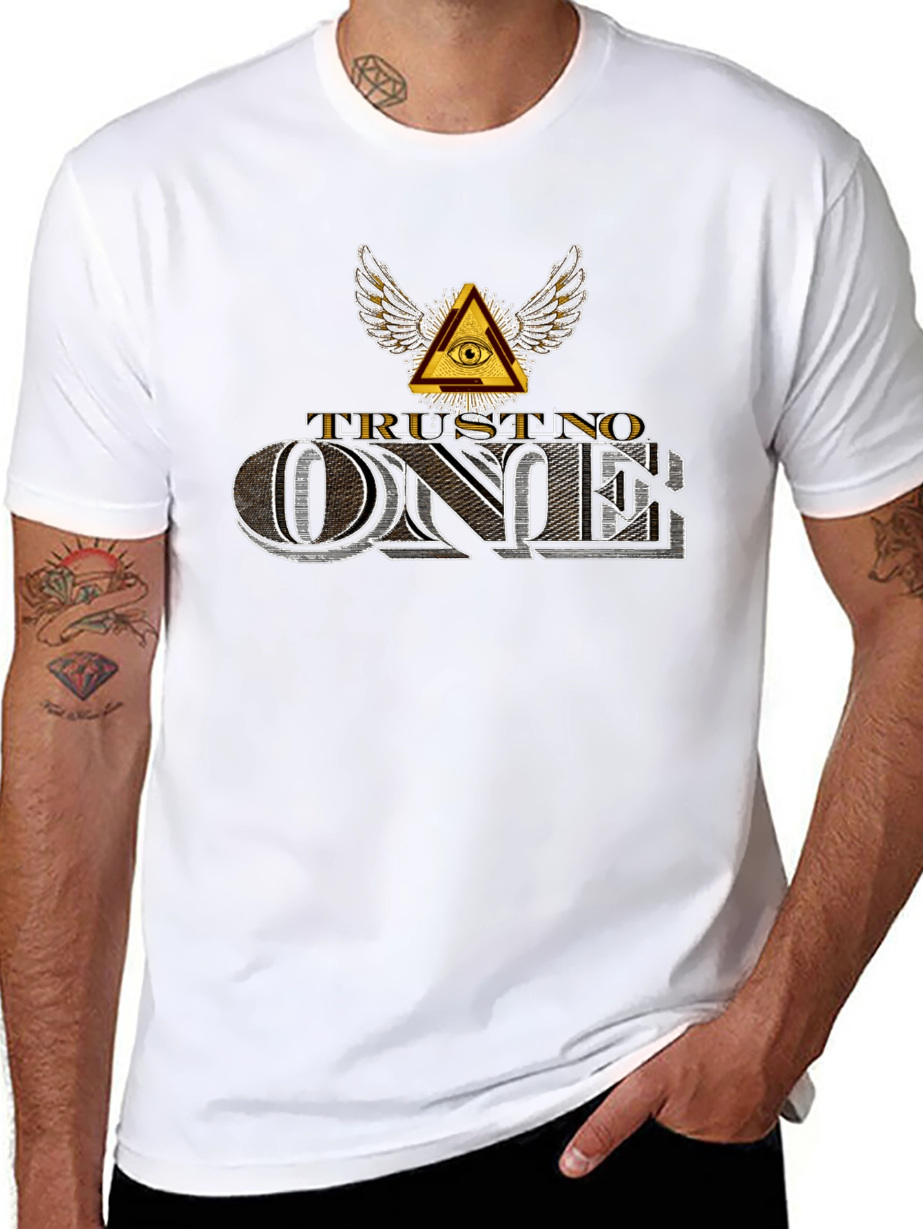 Trust No One Illuminati Graphic T-Shirt