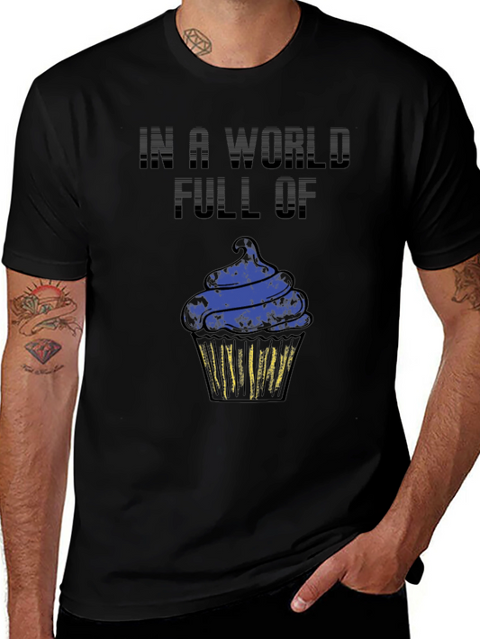 Cupcake Graphic Black T-Shirt