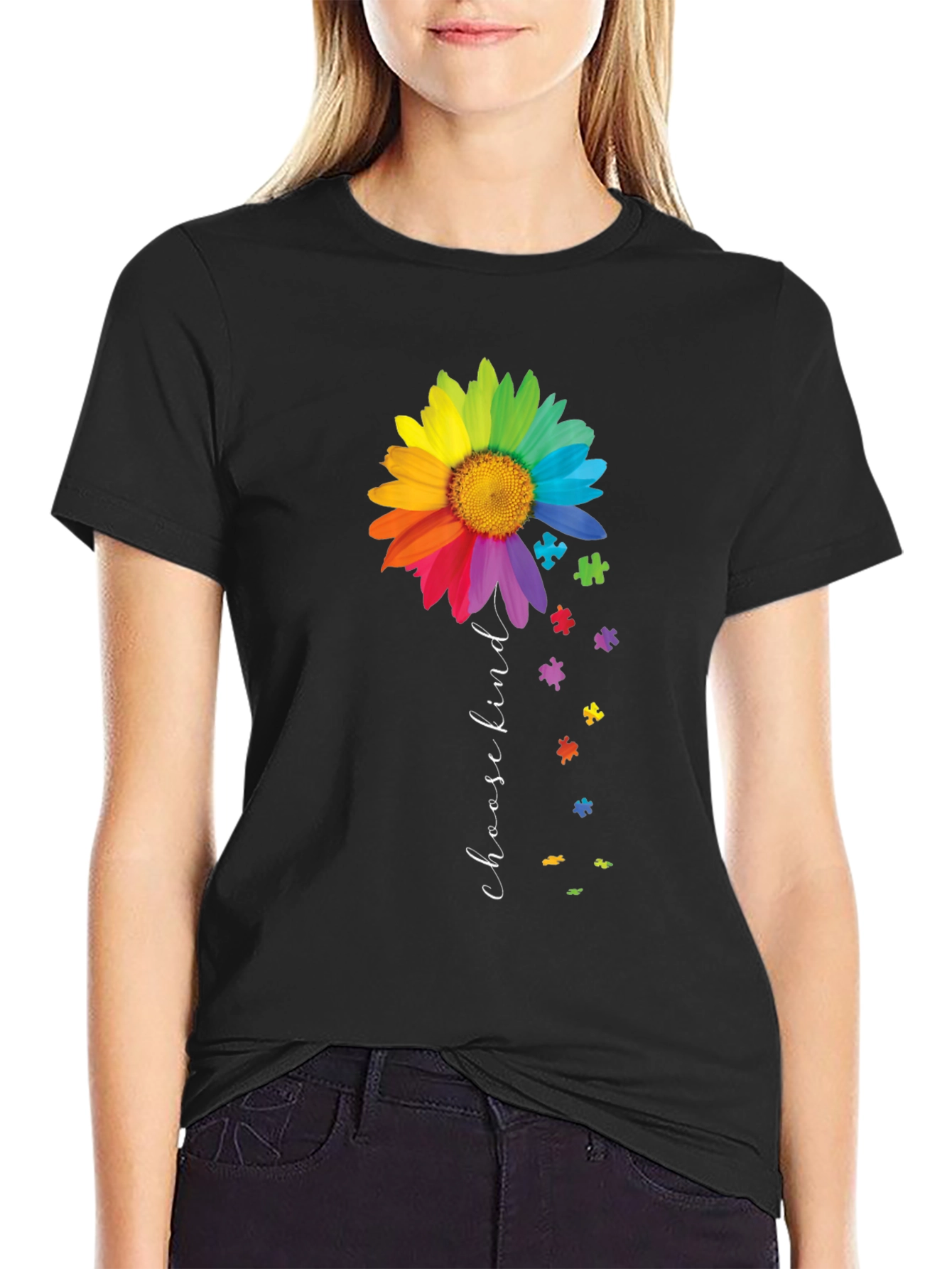 Choose Kind Autism Awareness Flower T-Shirt