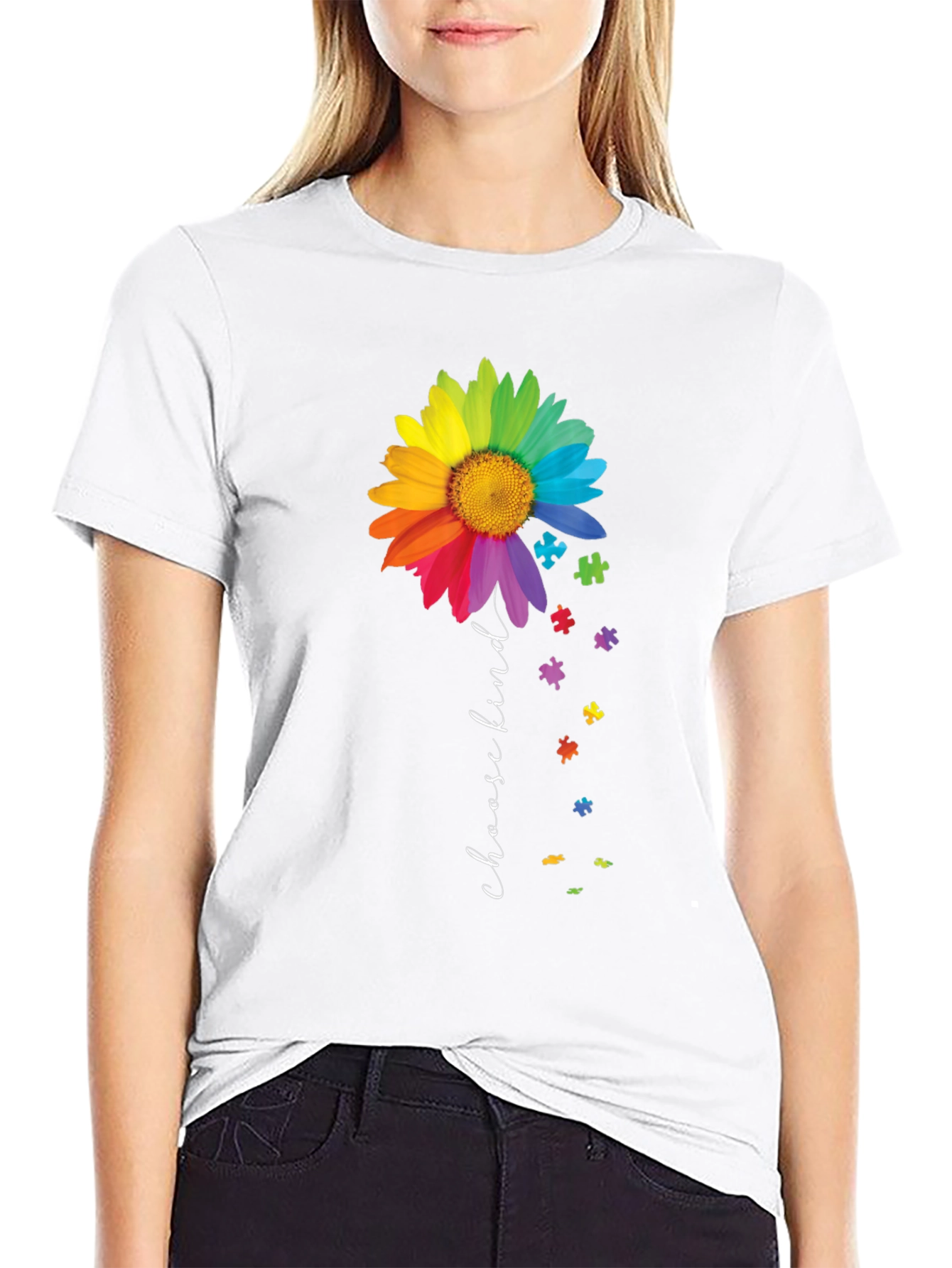 Choose Kind Autism Awareness Flower T-Shirt