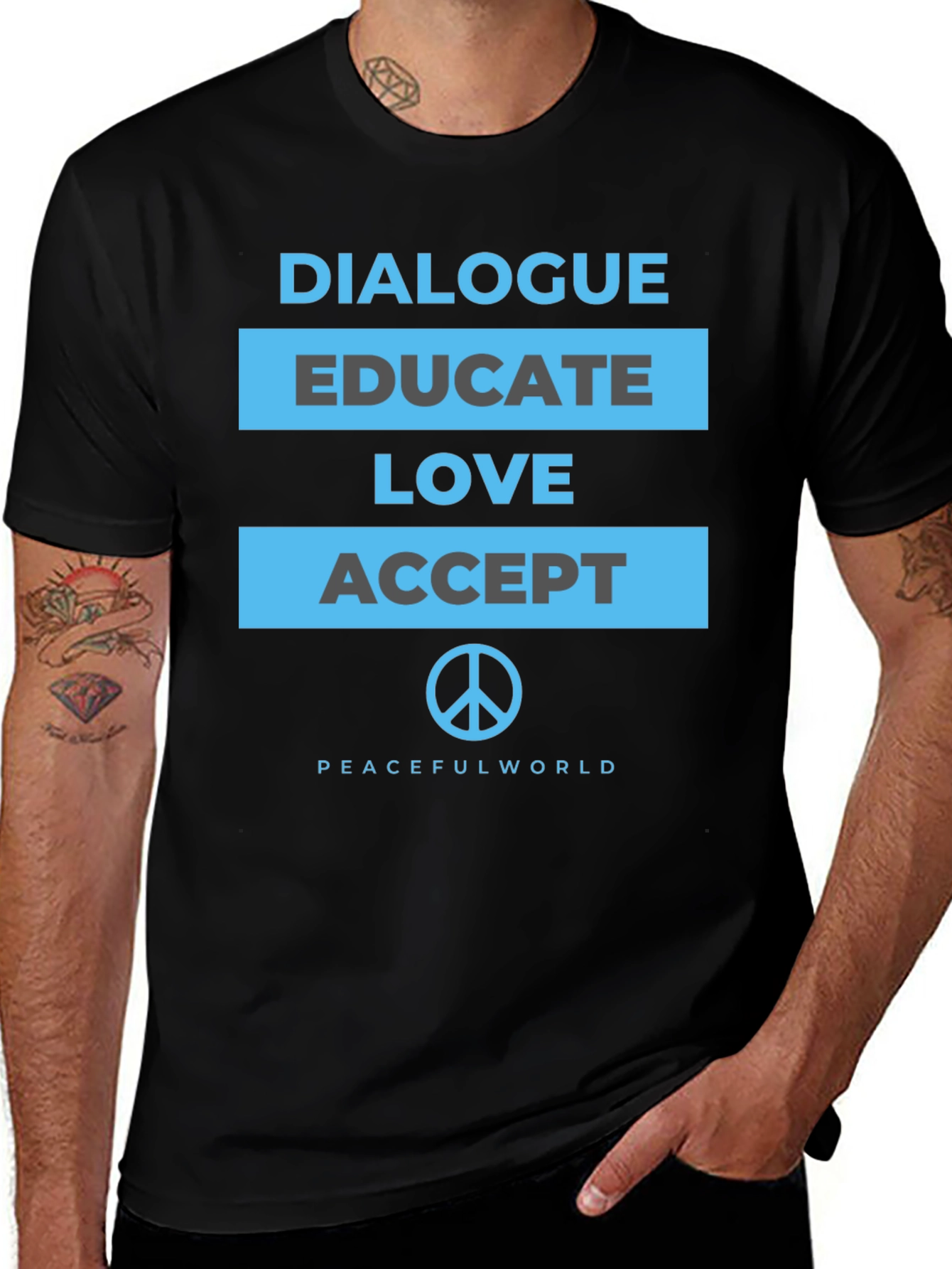 Dialogue Educate Love Accept Peace T-Shirt