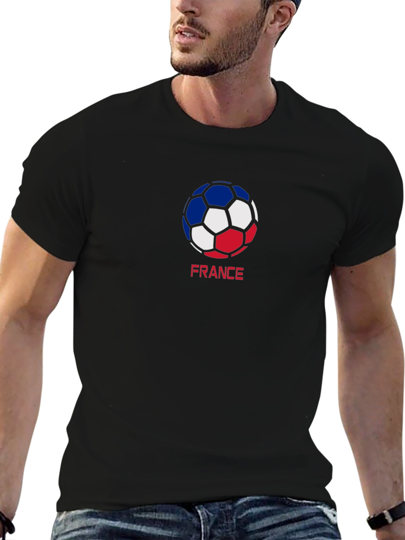 France Soccer Ball Graphic Tee - Black