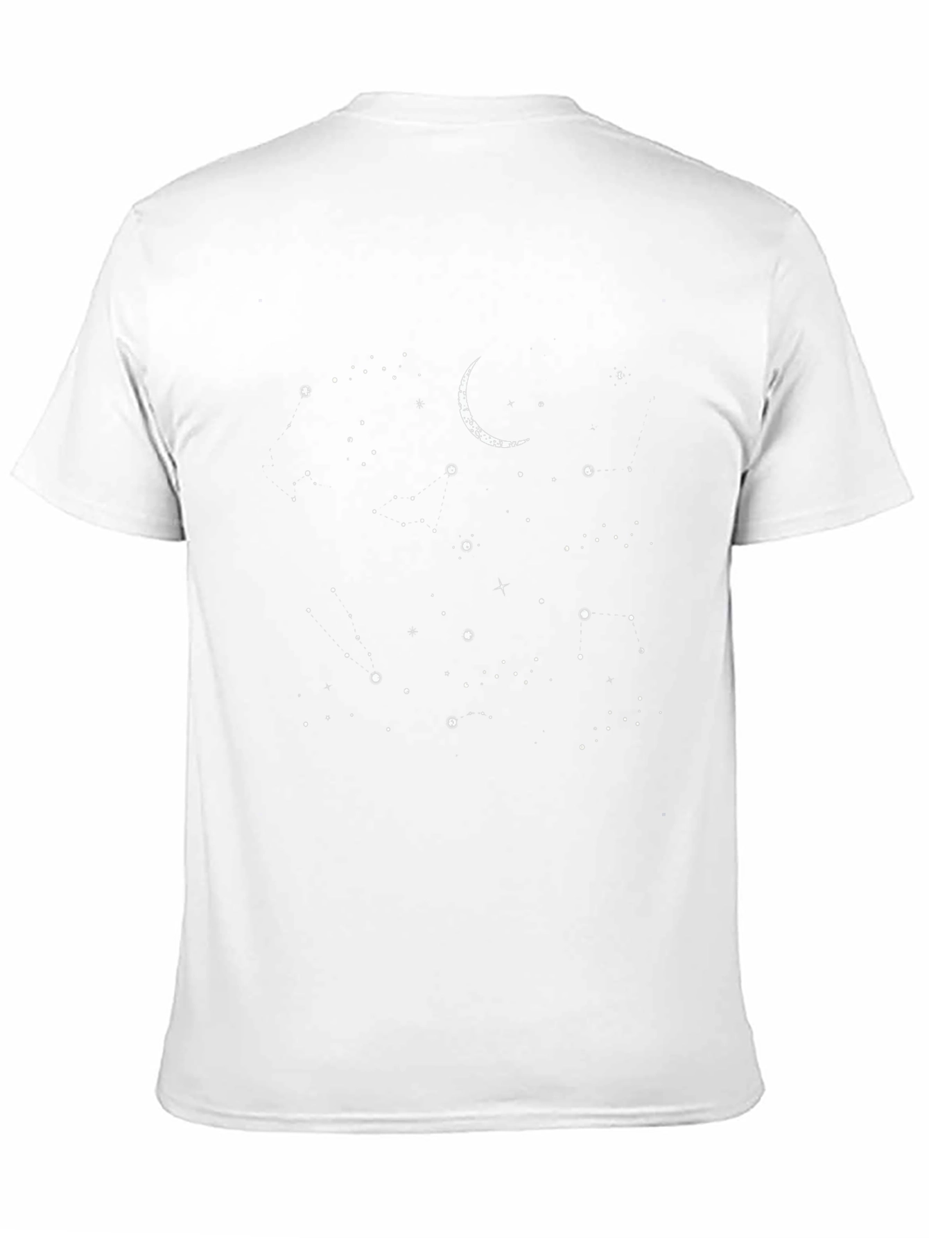 Celestial Moon & Stars Graphic Tee - Black