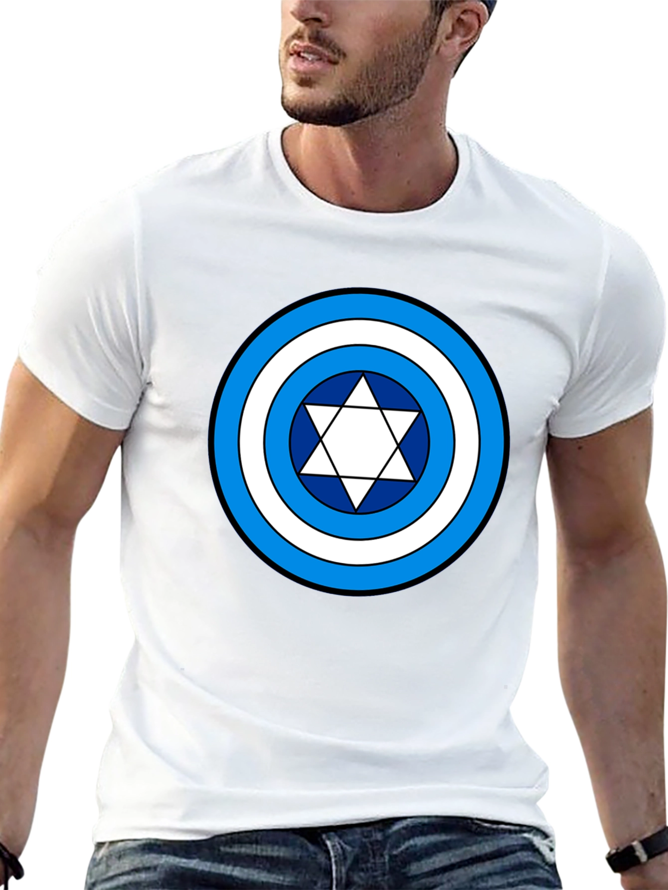 Star of David Shield Design T-Shirt