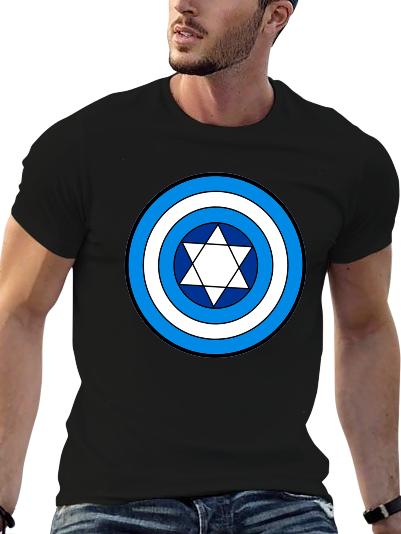 Star of David Shield Design T-Shirt