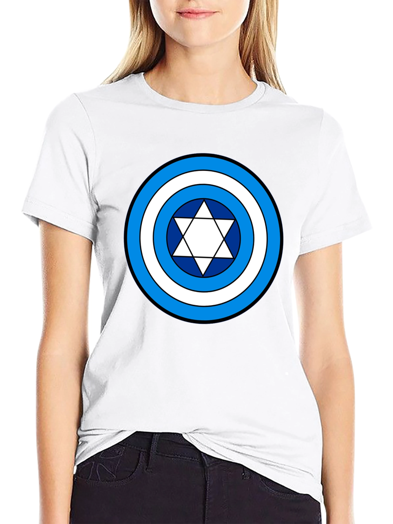 Star of David Shield Design T-Shirt