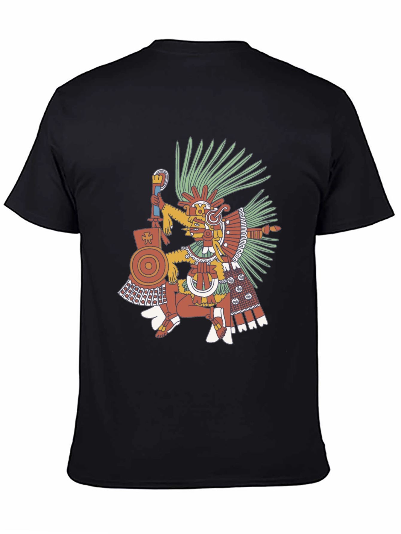 Aztec Warrior Graphic Tee - Black T-Shirt