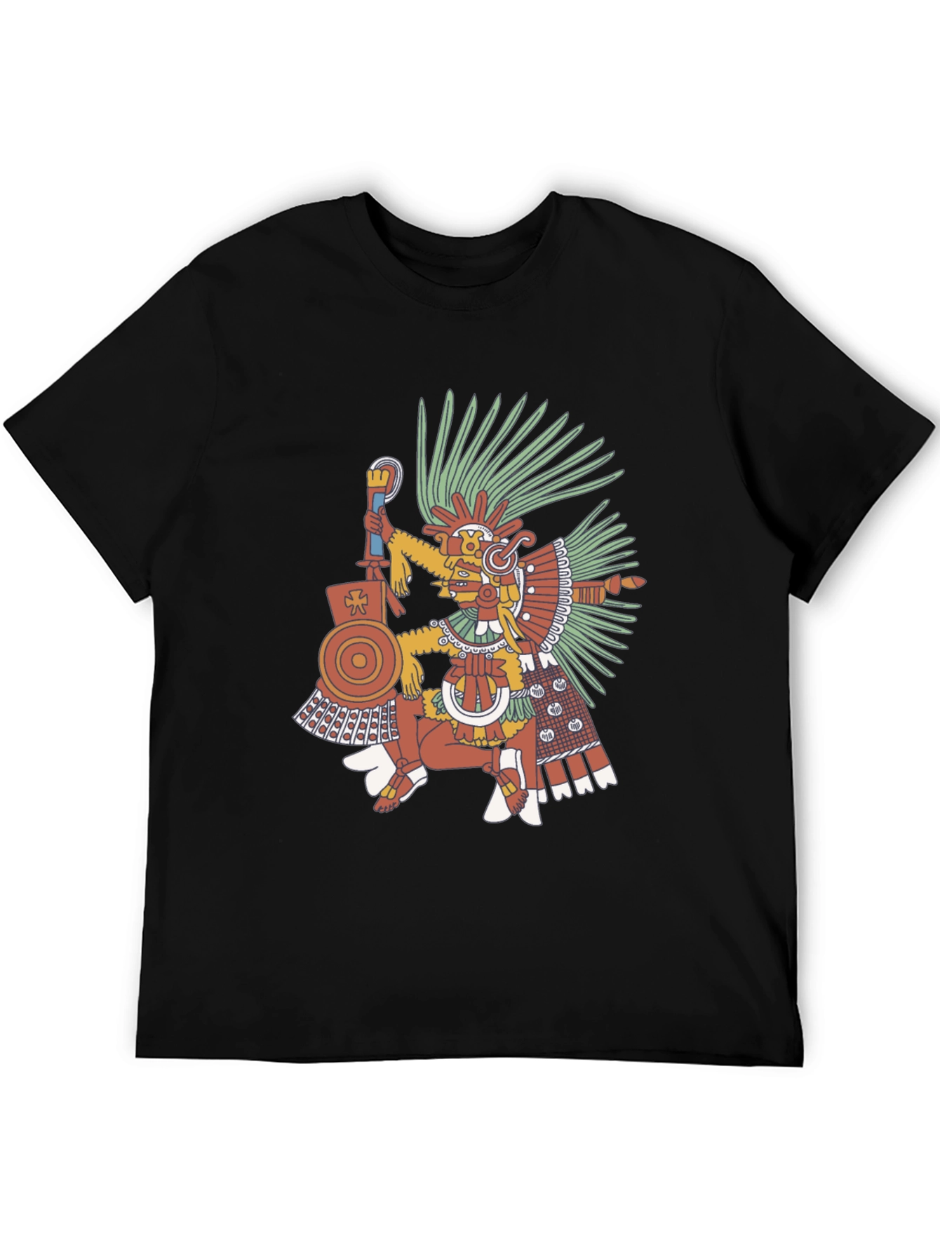 Aztec Warrior Graphic Tee - Black T-Shirt