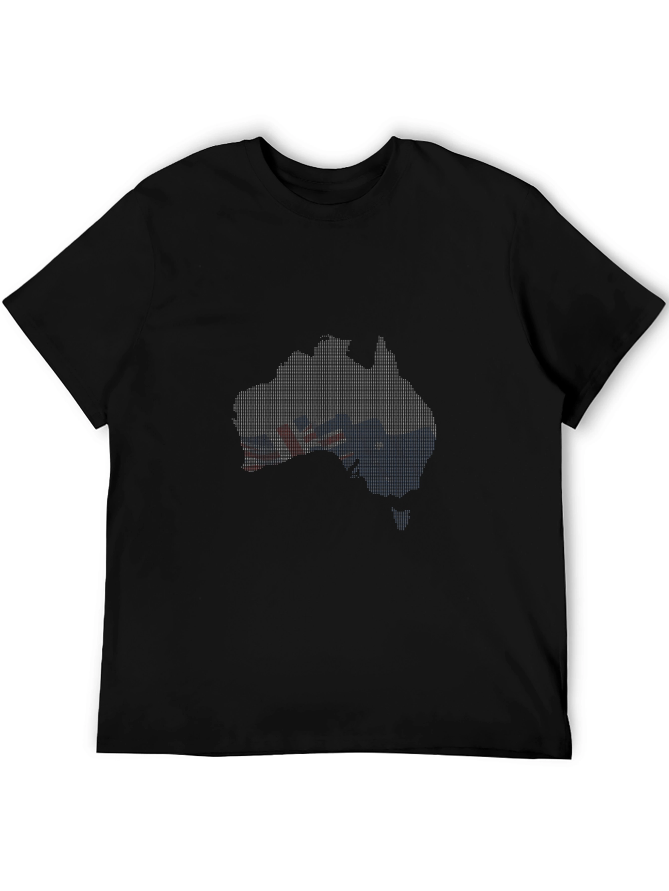 Australia Flag Map T-Shirt - Black