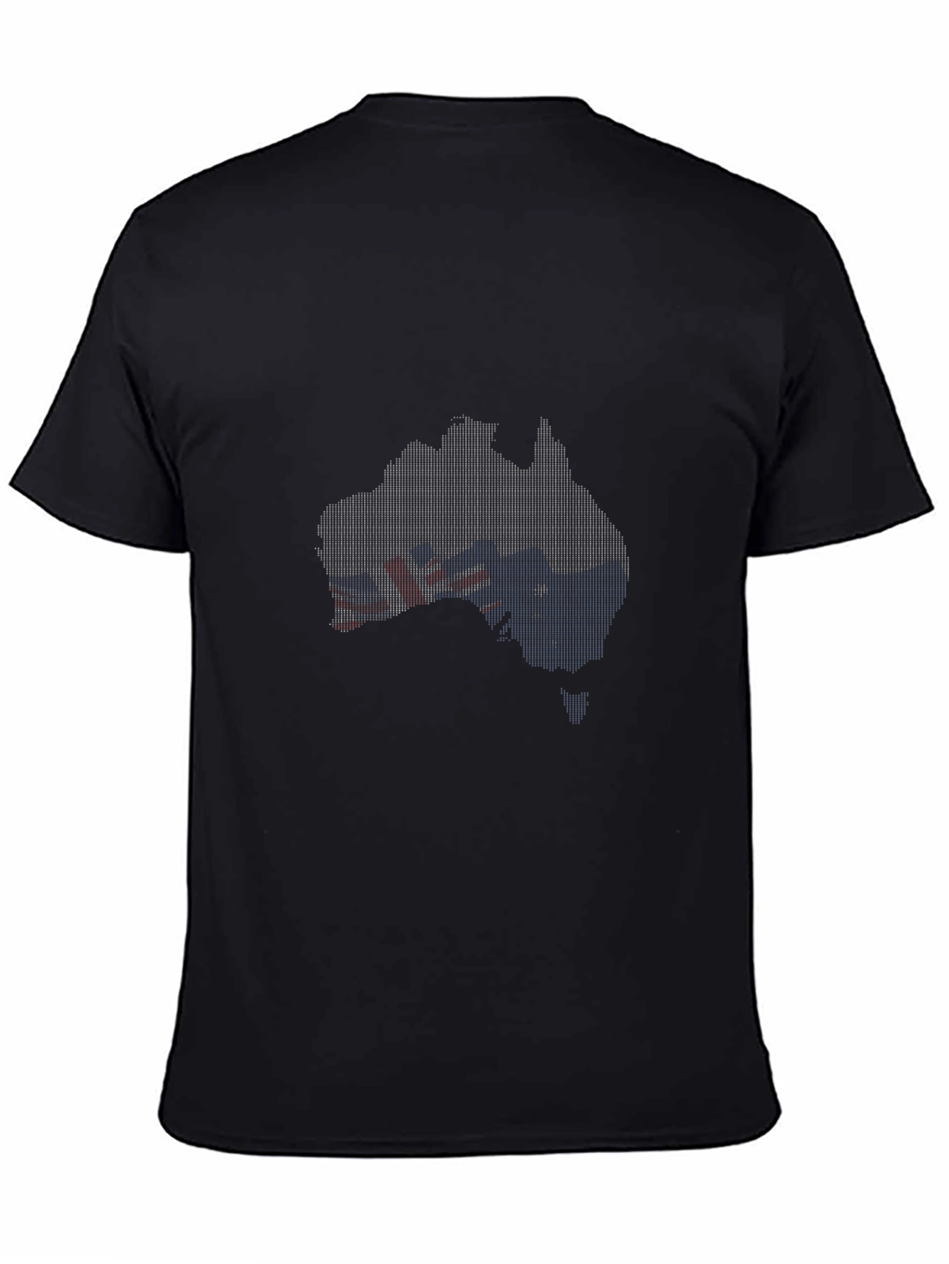 Australia Flag Map T-Shirt - Black