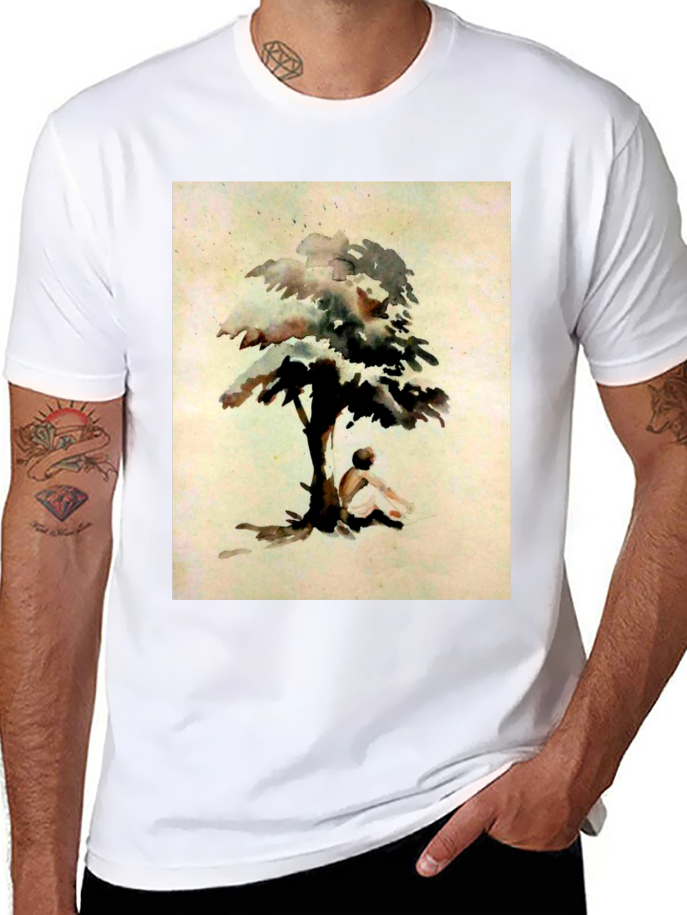 Tree Contemplation Graphic Tee