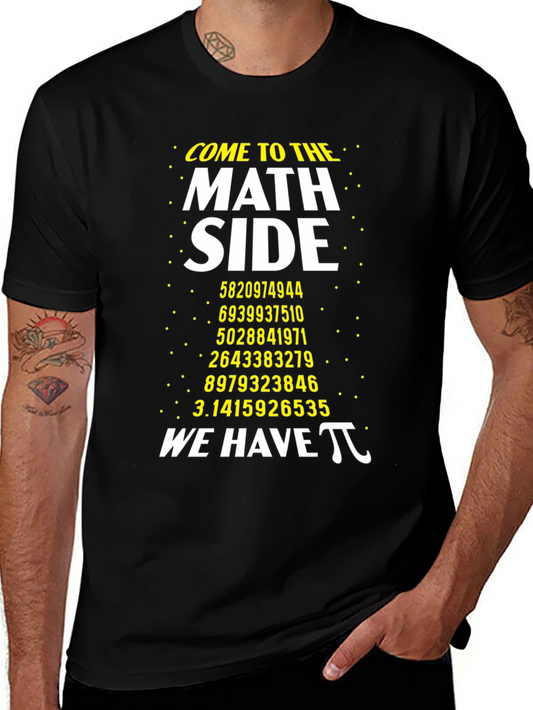Math Side Pi Number T-Shirt Geeky Graphic Tee