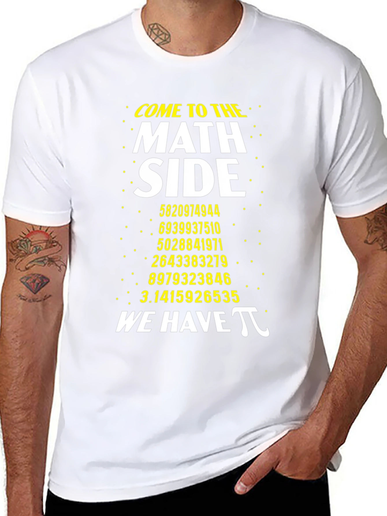Math Side Pi Number T-Shirt Geeky Graphic Tee