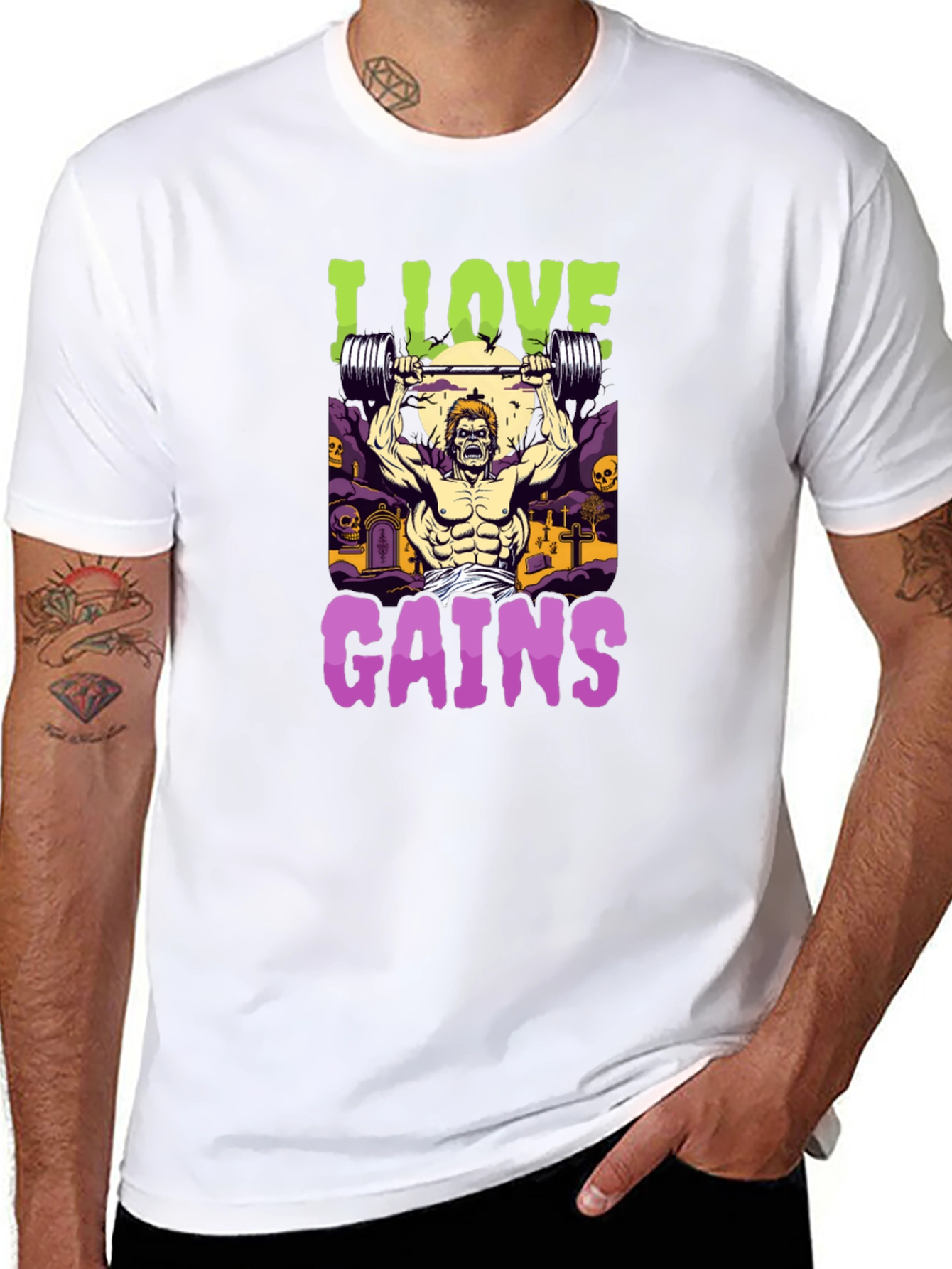 I Love Gains Graphic Tee
