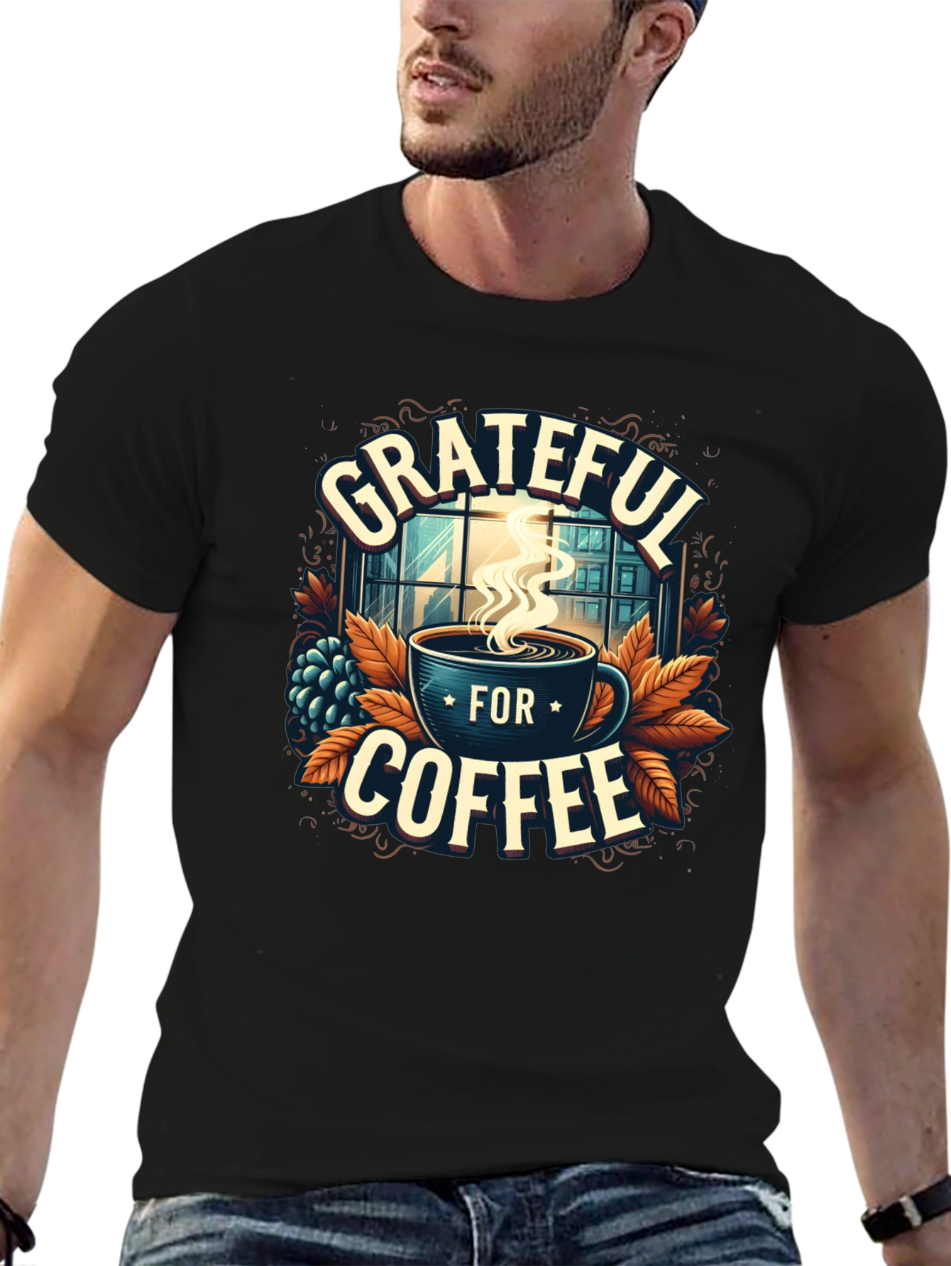 Grateful For Coffee Graphic T-Shirt