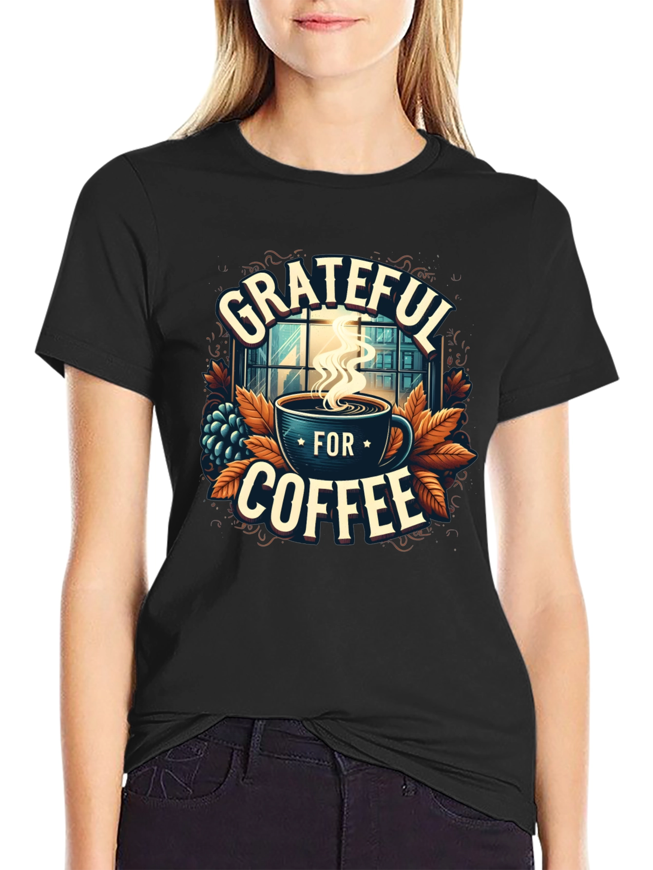 Grateful For Coffee Graphic T-Shirt