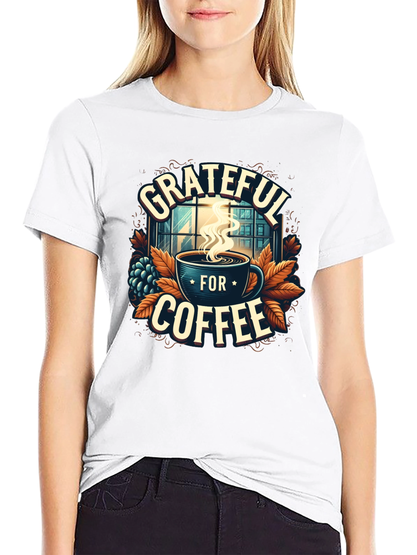 Grateful For Coffee Graphic T-Shirt