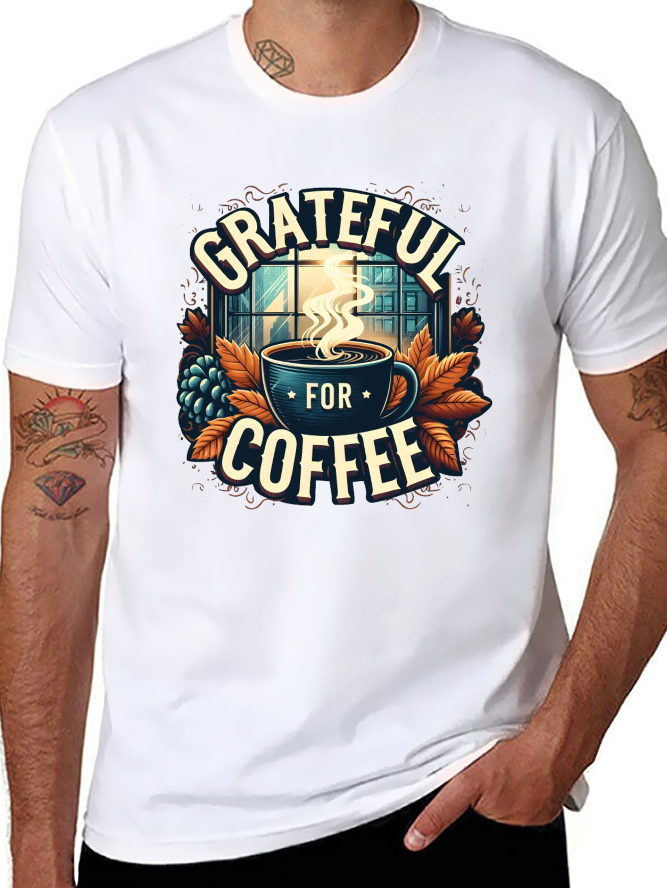 Grateful For Coffee Graphic T-Shirt