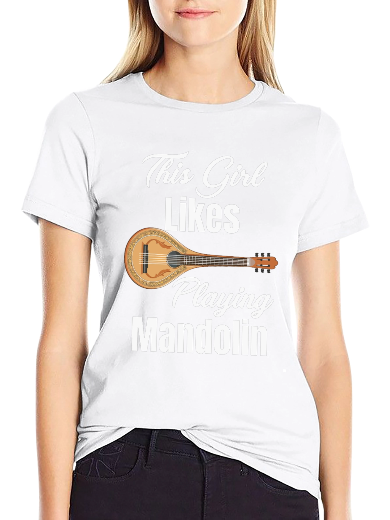 This Girl Likes Playing Mandolin T-Shirt
