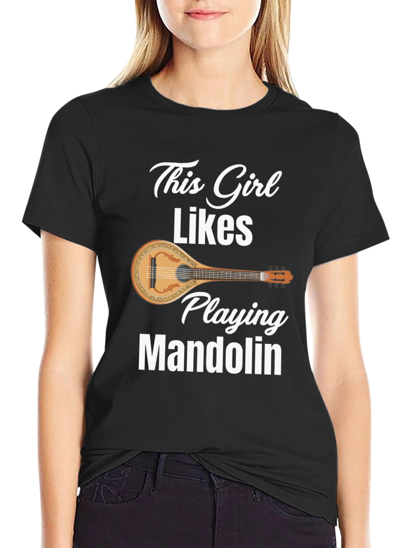 This Girl Likes Playing Mandolin T-Shirt
