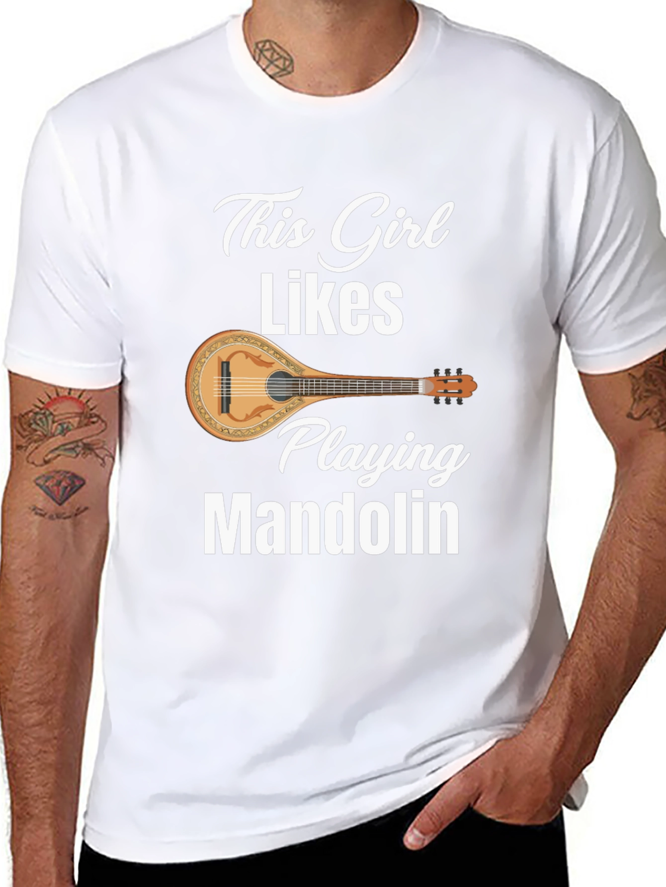 This Girl Likes Playing Mandolin T-Shirt