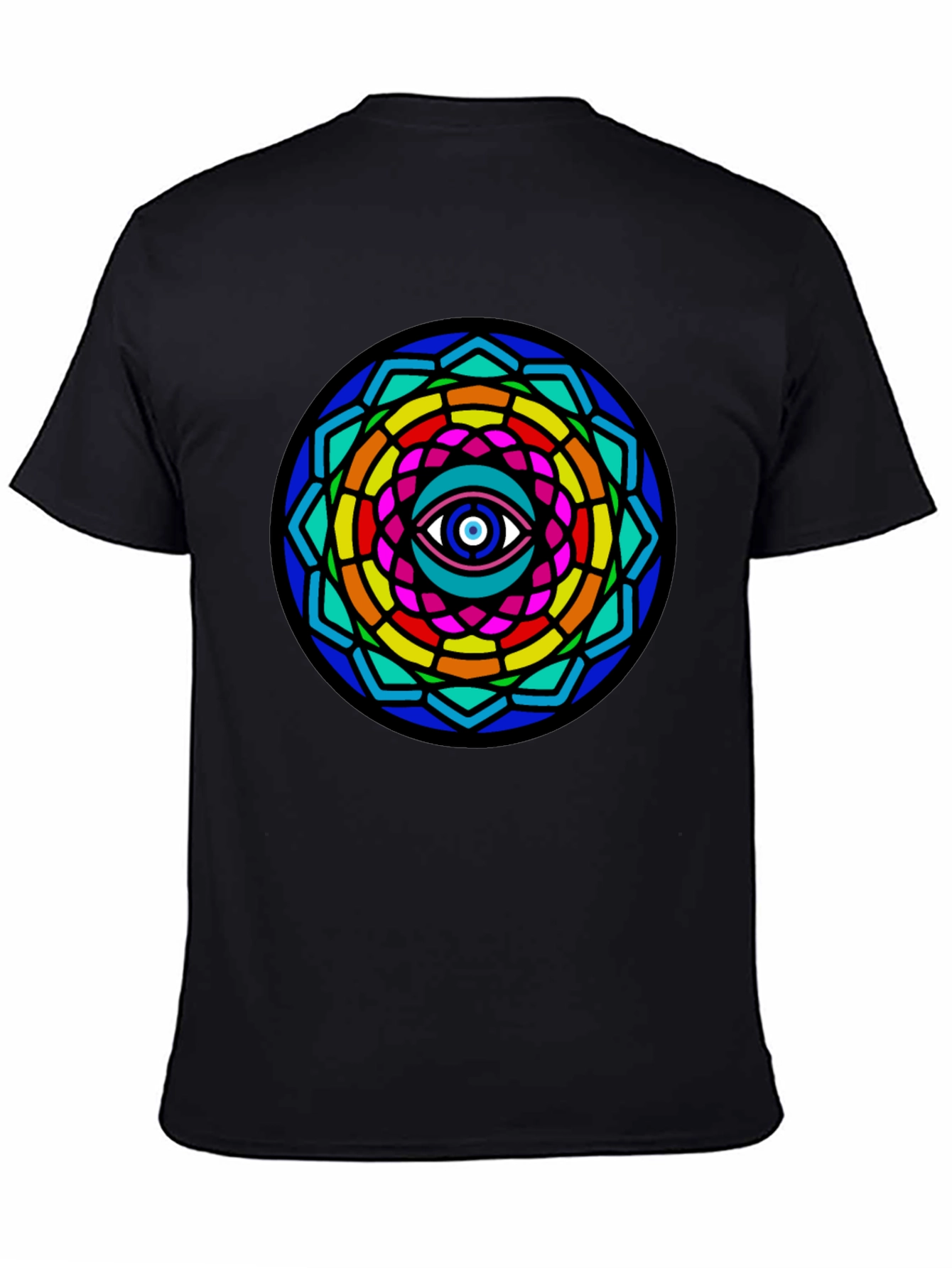 Mystic Eye Mandala Graphic Tee - Black