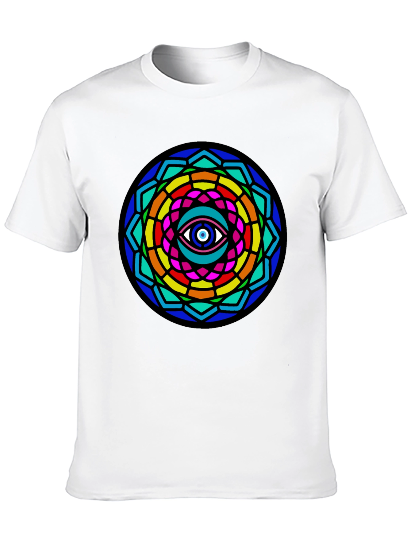 Mystic Eye Mandala Graphic Tee - Black
