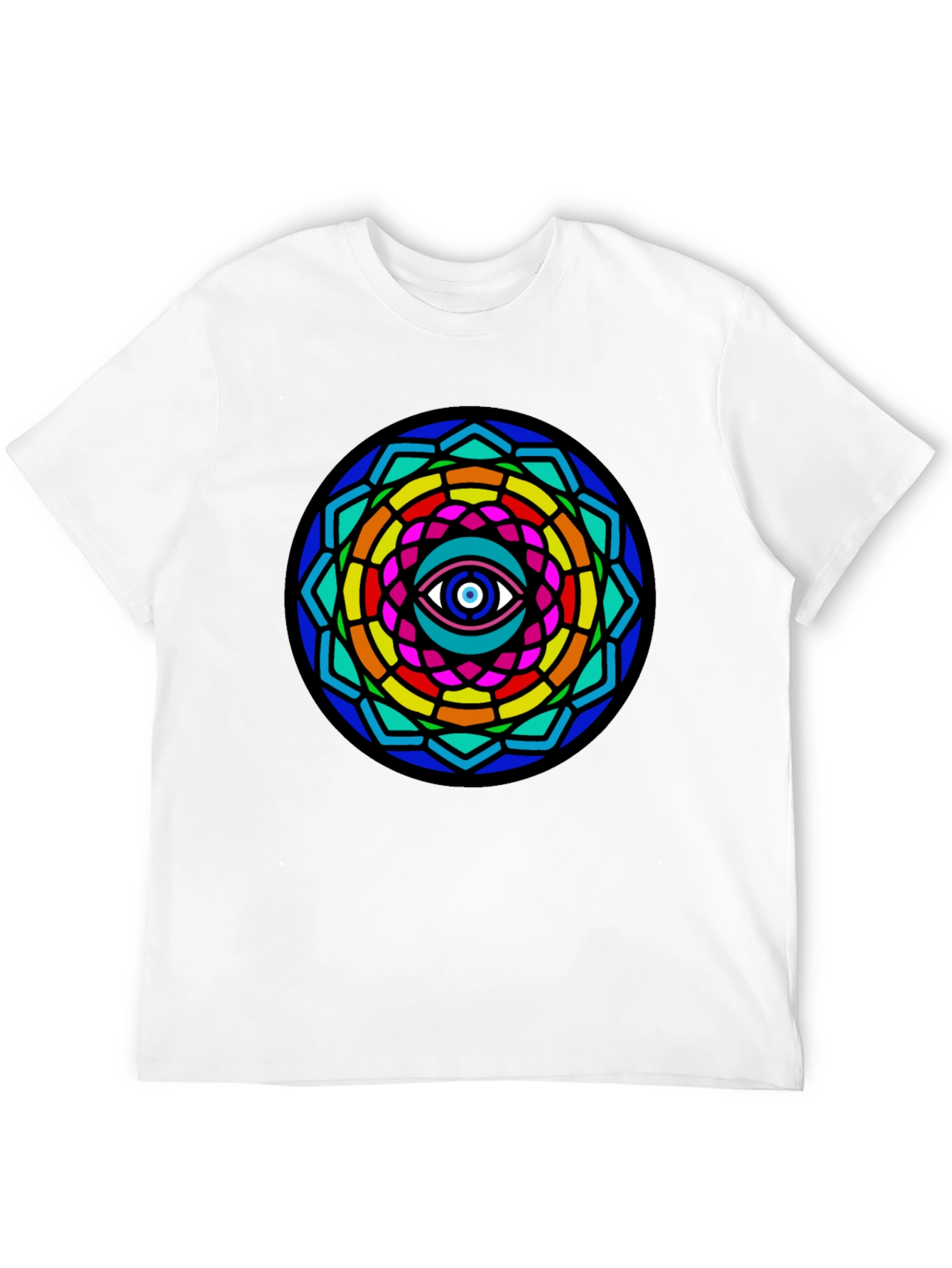 Mystic Eye Mandala Graphic Tee - Black
