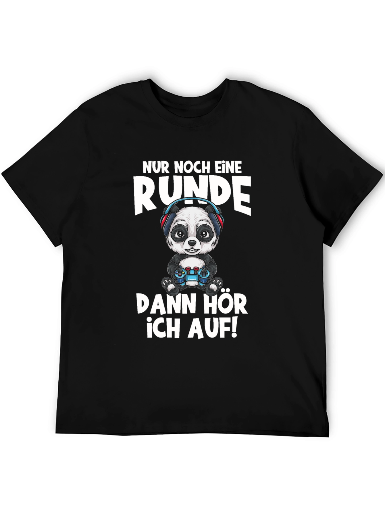 Gamer Panda T-Shirt - Just One More Round!