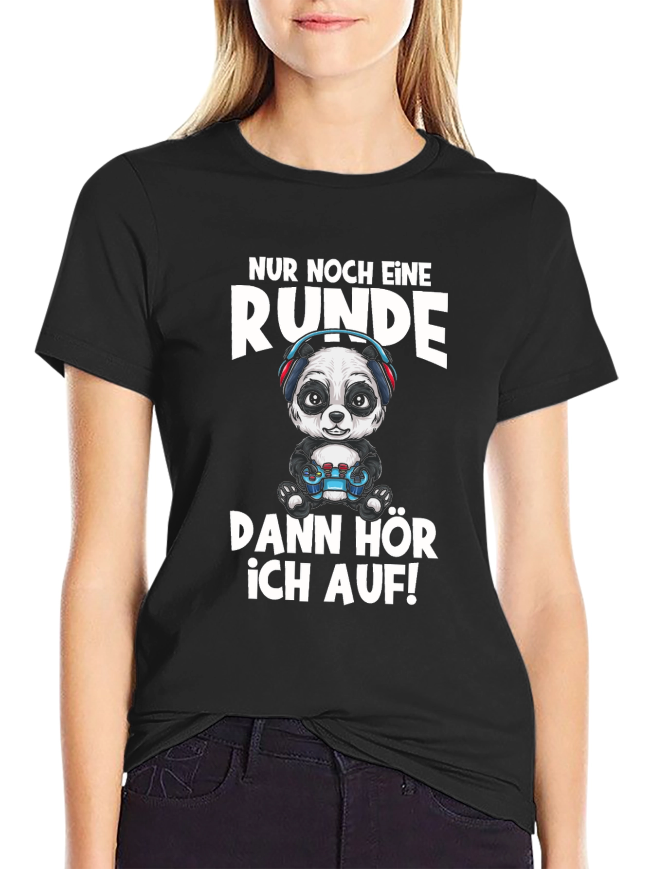 Gamer Panda T-Shirt - Just One More Round!