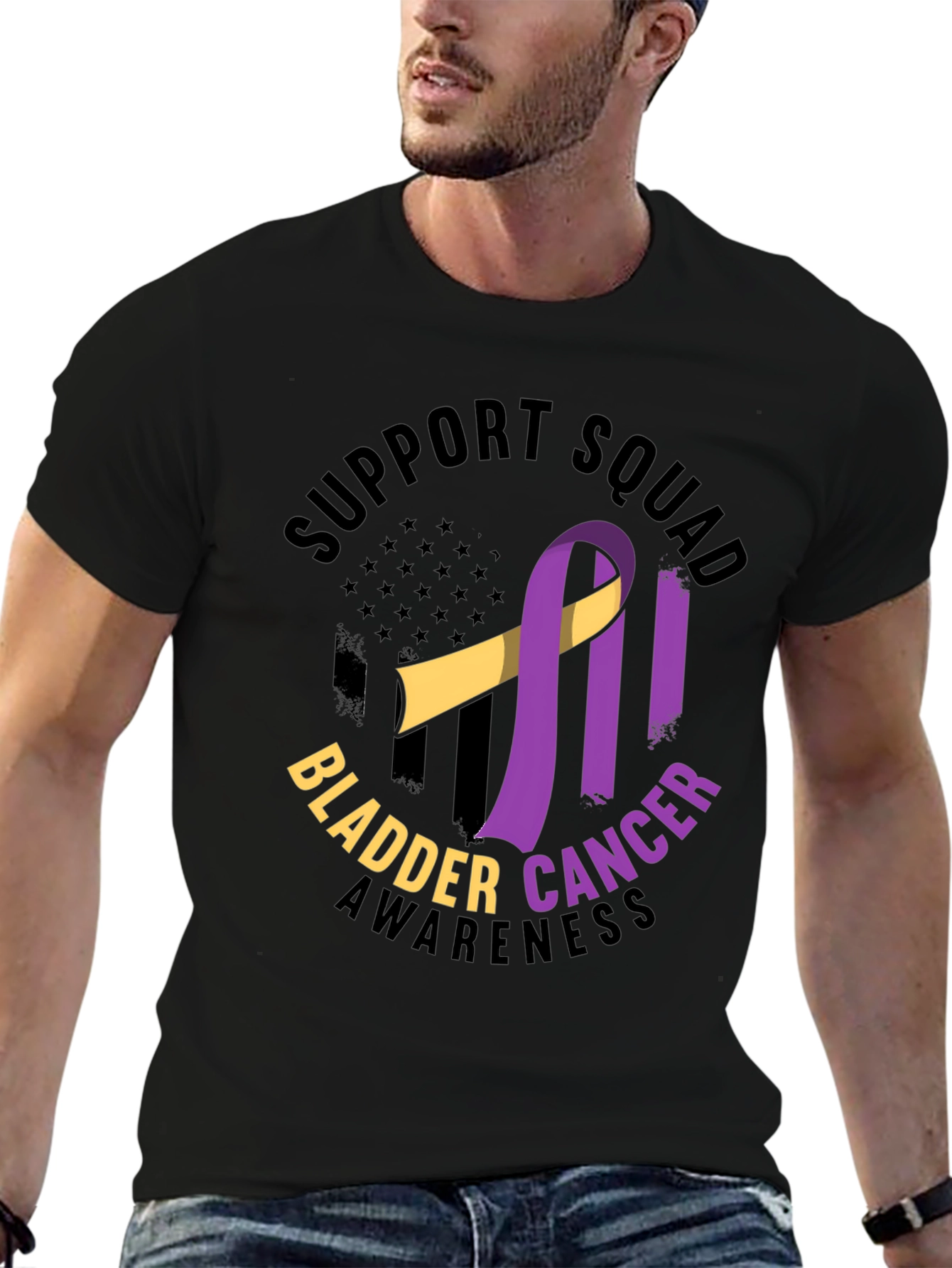 Bladder Cancer Awareness Support Squad T-Shirt