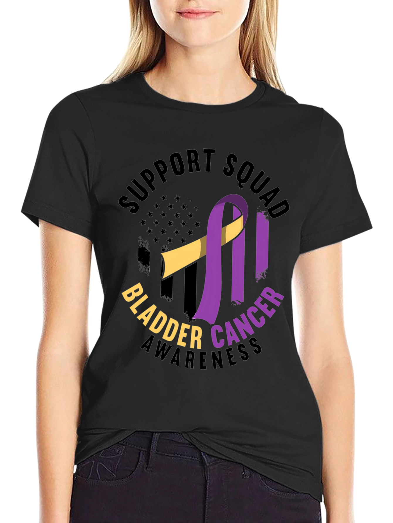 Bladder Cancer Awareness Support Squad T-Shirt