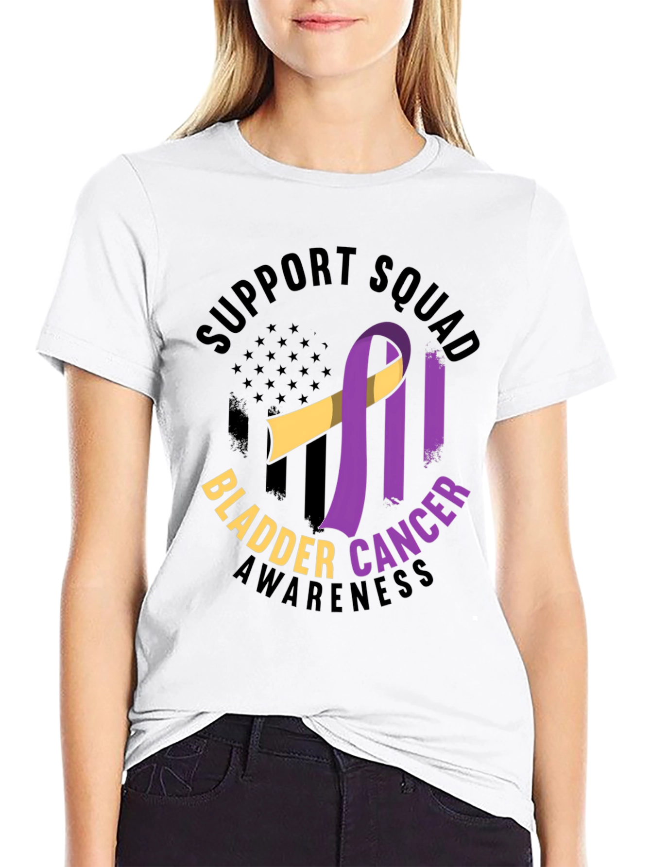 Bladder Cancer Awareness Support Squad T-Shirt