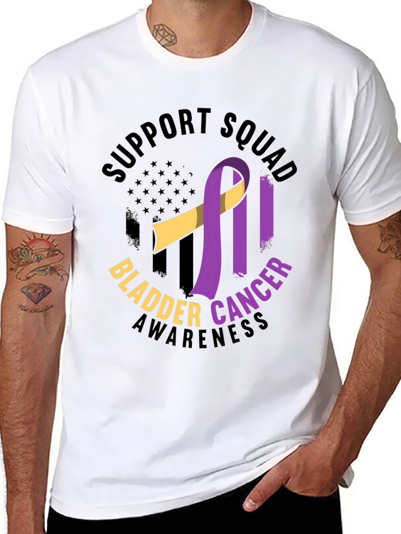 Bladder Cancer Awareness Support Squad T-Shirt