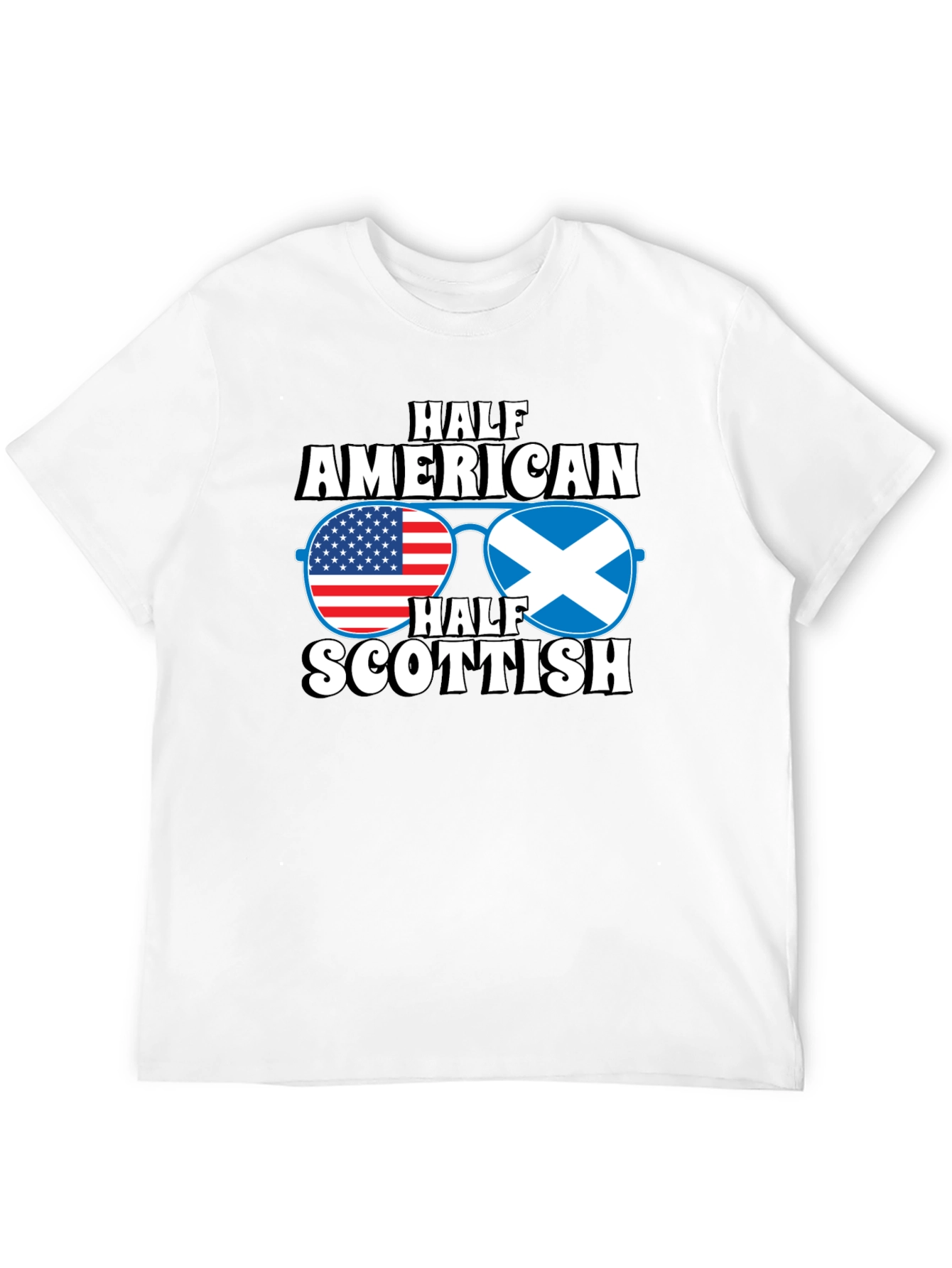 Half American Half Scottish Graphic T-Shirt