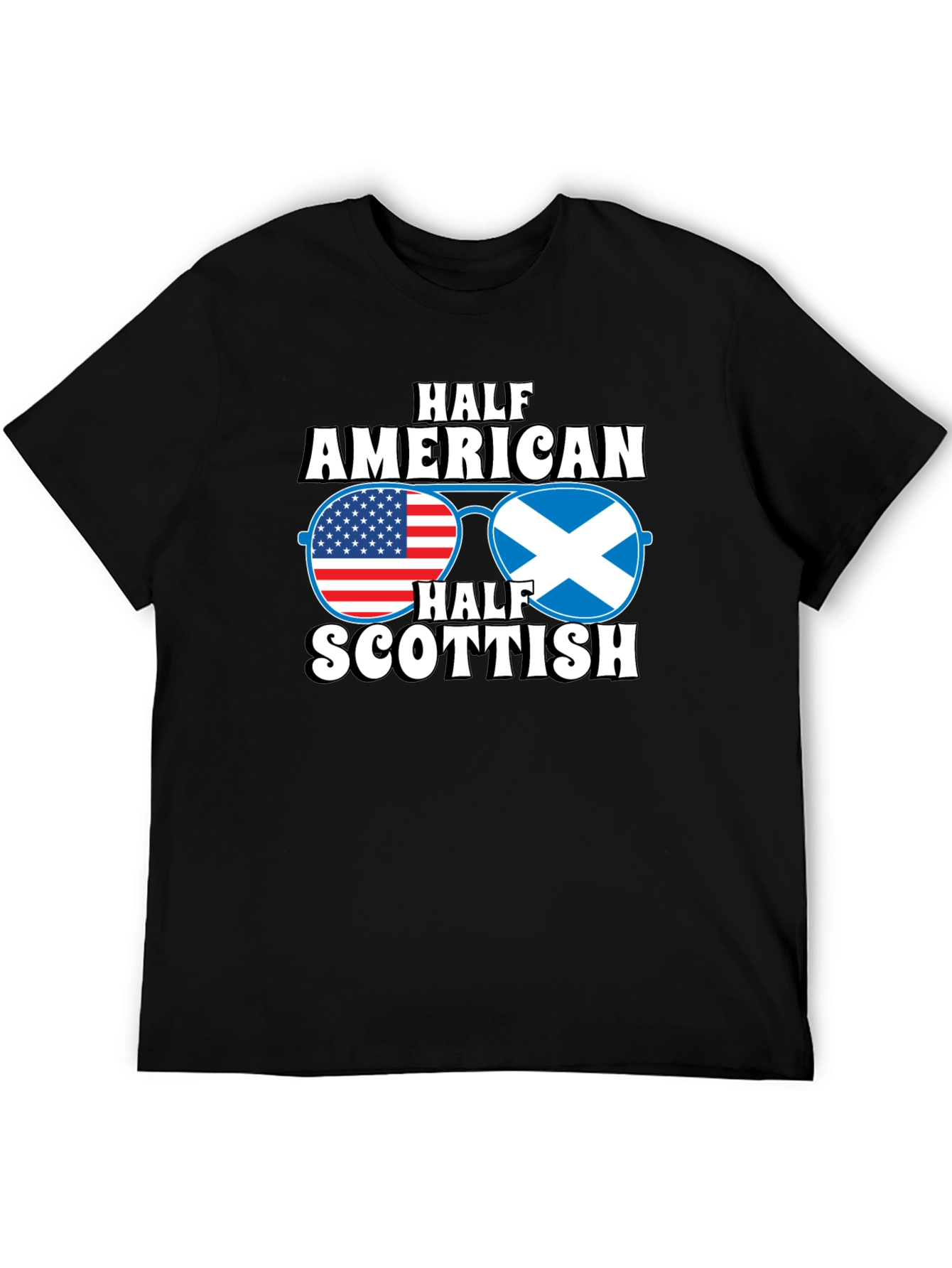 Half American Half Scottish Graphic T-Shirt