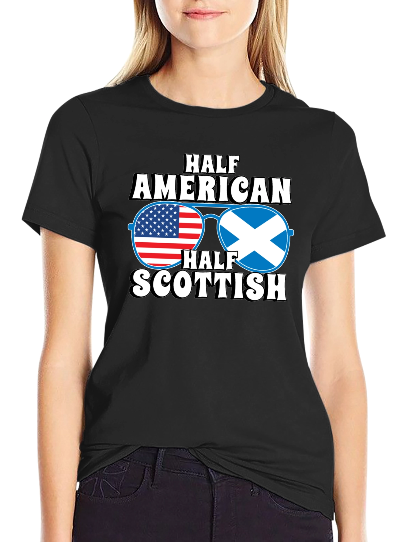 Half American Half Scottish Graphic T-Shirt