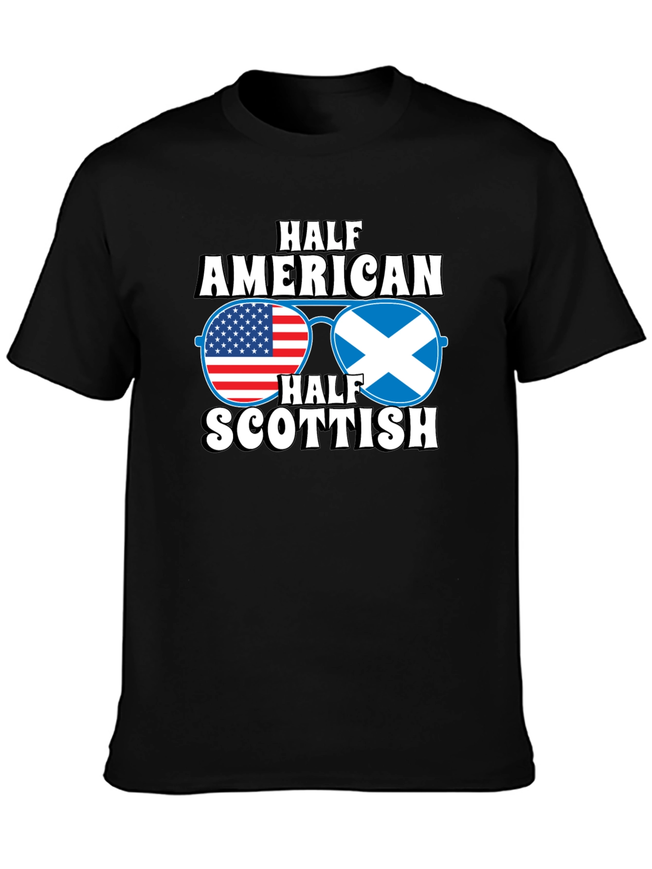 Half American Half Scottish Graphic T-Shirt